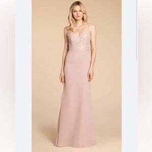 Hayley Paige Occasions 5957 Lace Chiffon Dress
